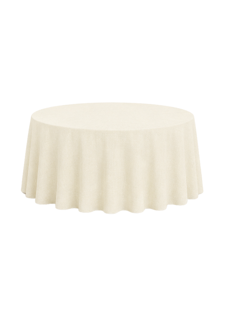 Nappe ronde polyester 120" - Crème