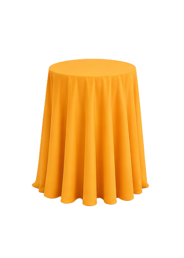 Nappe ronde polyester 120'' - Orange néon