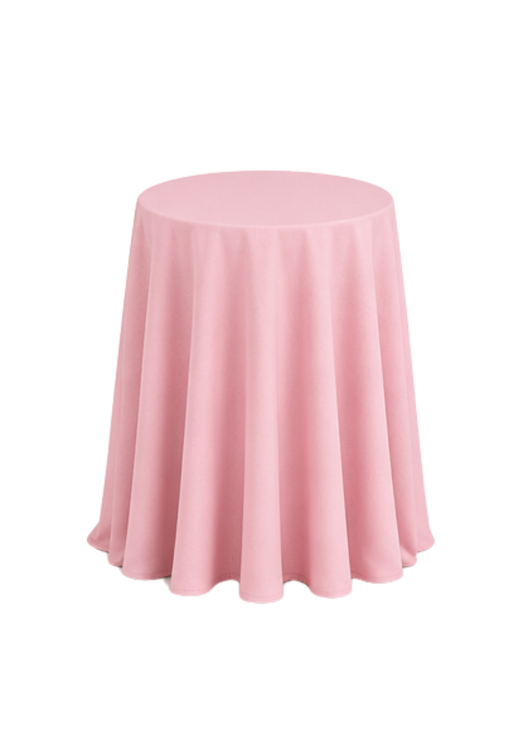 Nappe ronde polyester 132'' -  Rose pale