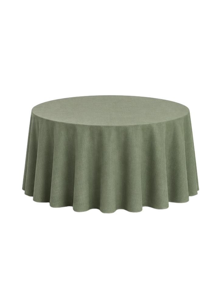 Nappe ronde polyester 132" - Vert militaire