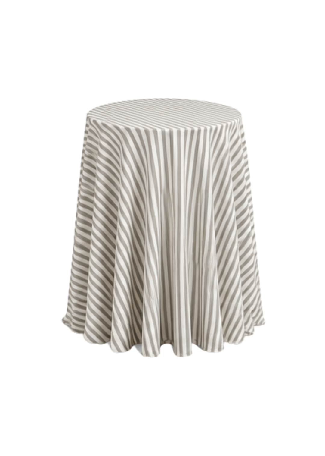 Nappe ronde à rayures 132'' - Palma taupe