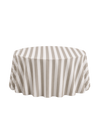 Nappe ronde à rayures 132'' - Palma taupe