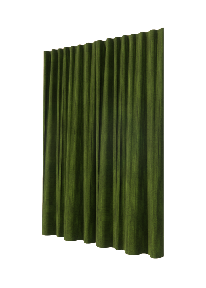 Panneau de rideau velours - Vert feuille