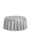 Nappe ronde satin 132" - Gris argenté