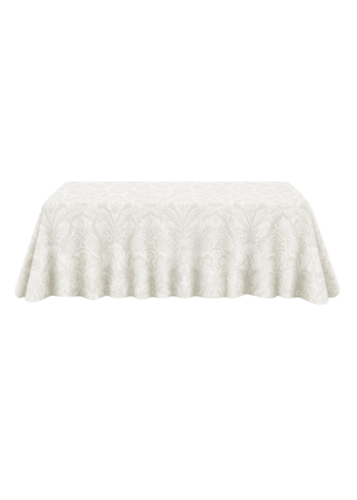 Nappe rectangulaire 90''x156'' Saxony Damask - Blanche