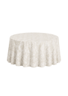 Nappe ronde Saxony Damask 132''- Blanche