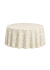 Nappe ronde Saxony Damask 132'' - Crème