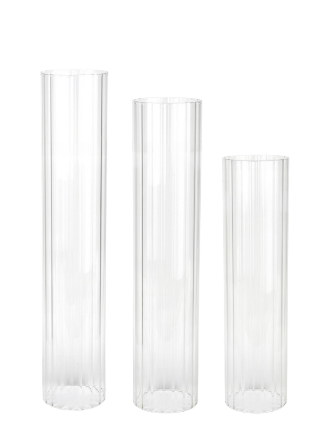 Tube en verre rainuré