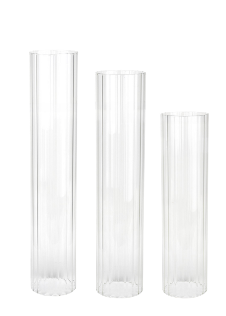 Tube en verre rainuré