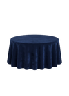 Nappe ronde de velours 132" - Bleu marine