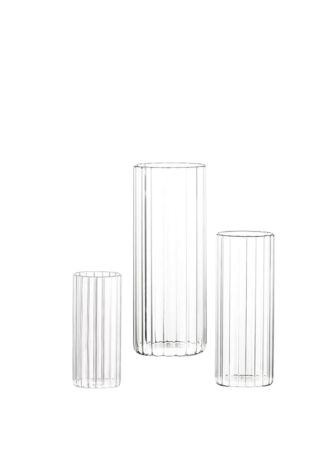 Vase cylindre rainurée