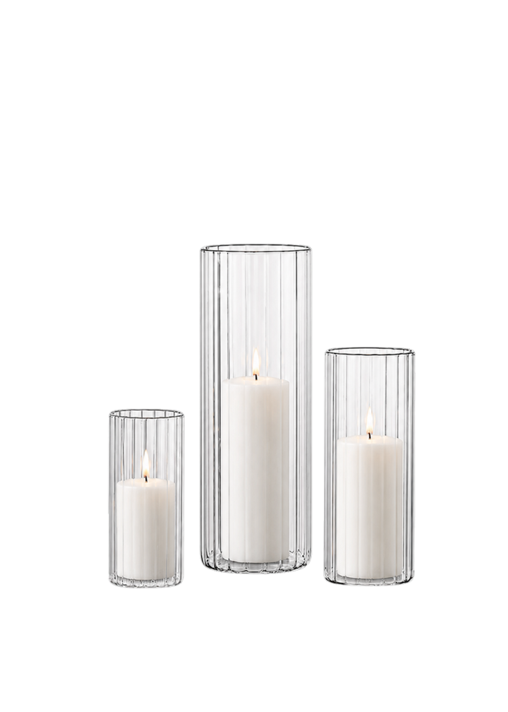 Vase cylindre rainurée