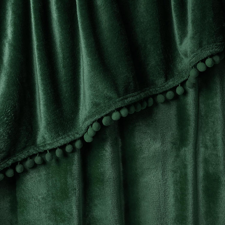 Couverture velours vert forêt