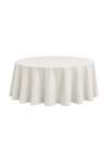 Nappe ronde 132'' effet lin - Ivoire