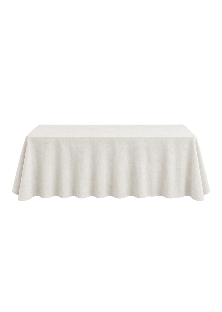 Nappe rectangulaire 108"x156'' effet lin - Ivoire