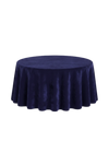 Nappe ronde de velours 132" - Bleu minuit