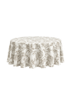 Nappe ronde 132" - Lin Bloom taupe