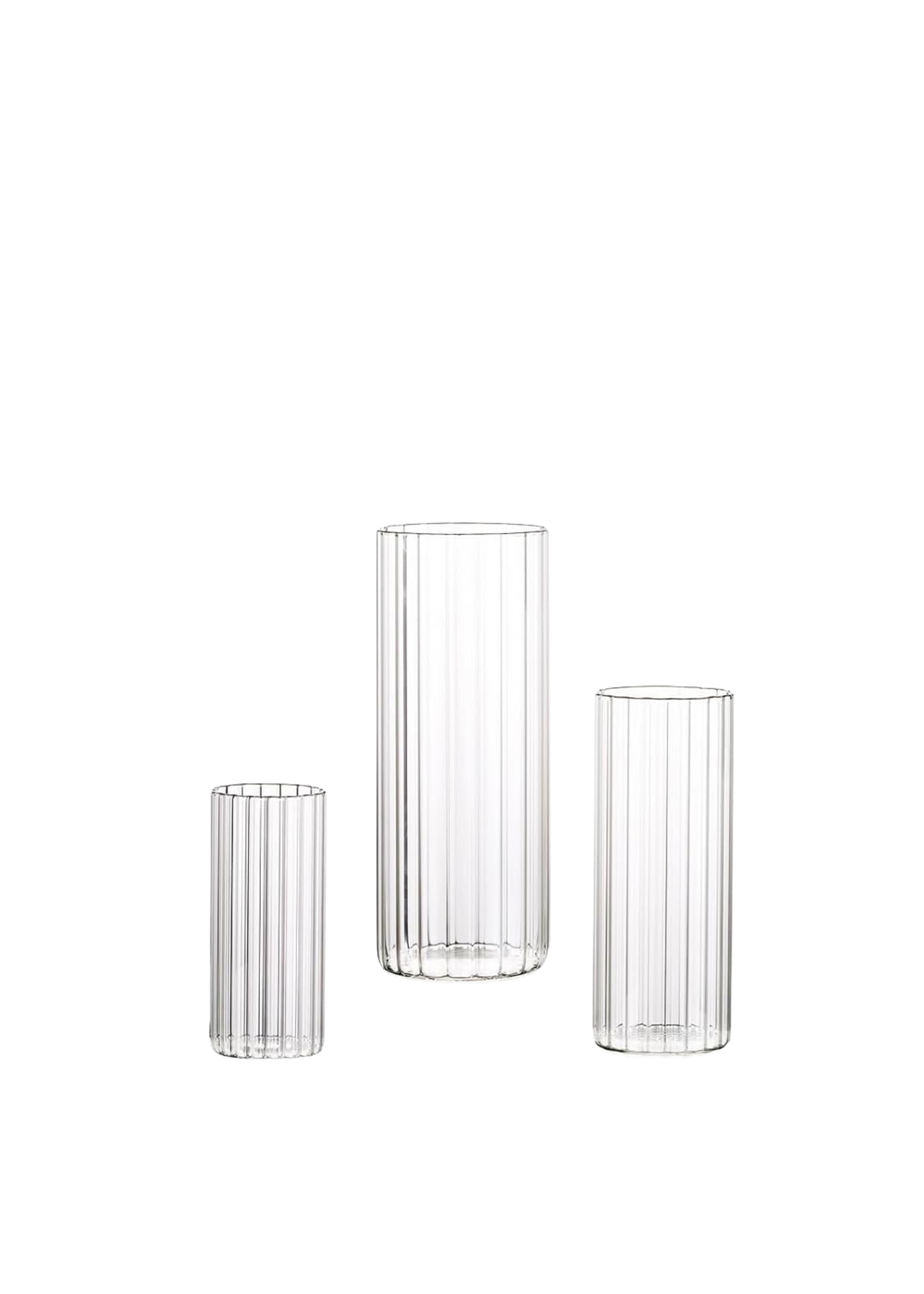 Vase cylindre rainuré