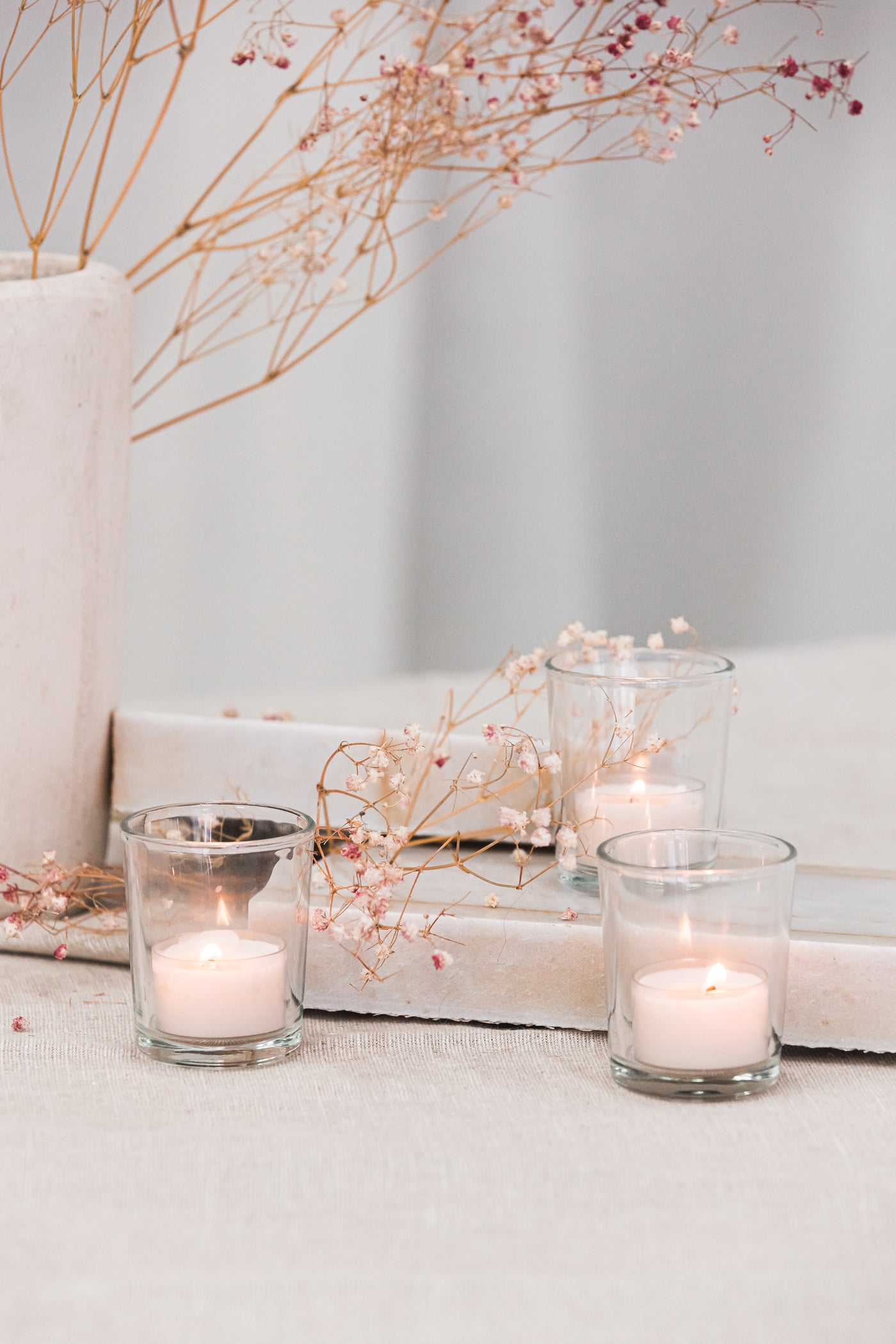 Votive en verre cylindre